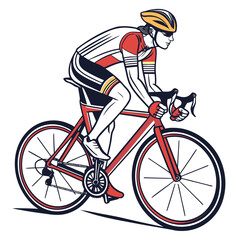 Obraz premium Cyclist riding a road bike