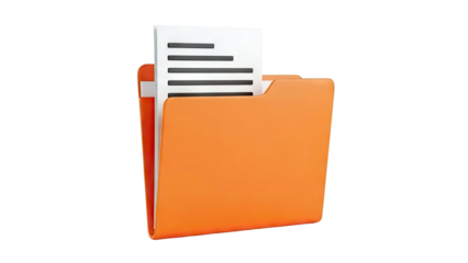 Orange Folder with Document