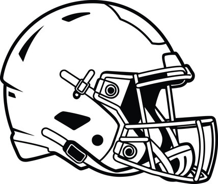 Classic american football helmet illustration for sports and protection