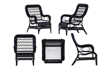 3D render perspective furniture on a transparent background