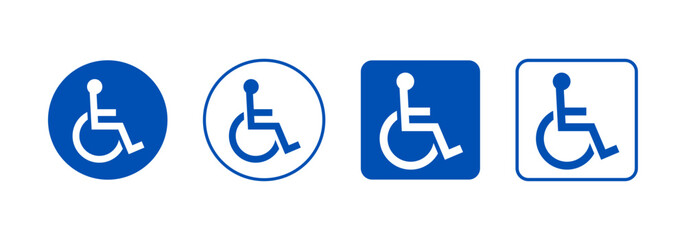 Obraz premium Handicapped sign set