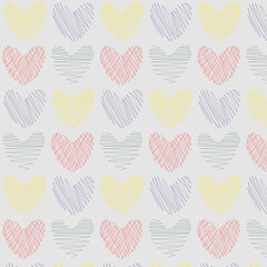 seamless pattern with hearts