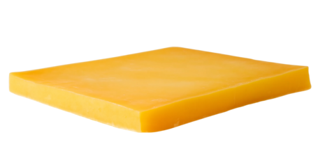 Slice of Cheddar Cheese on Transparent Background food isolated on a transparent background
