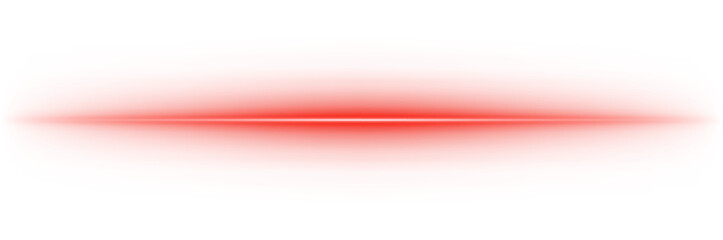 Bright red neon light streak with glare and shine isolated. Horizontal laser beam effect for motion graphics, tech or action scenes © Ann_Sereda
