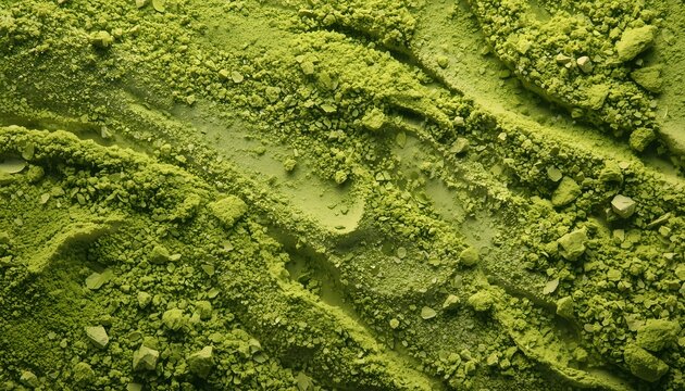 Matcha Green Tea Powder Macro Texture Natural Superfood Background