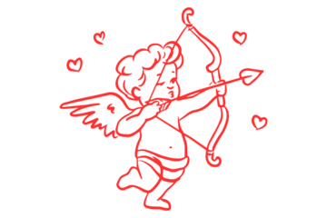 Cupid shooting an arrow