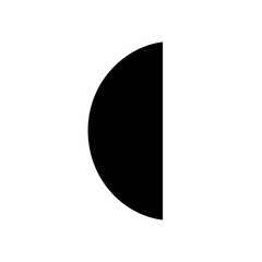 Minimalist Half Circle Shape