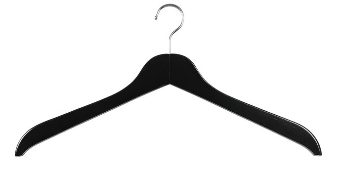 Black Plastic Coat Hanger with Hook