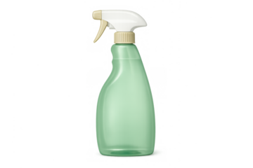 Green plastic spray bottle with trigger sprayer