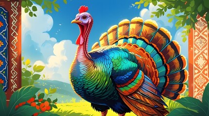 peacock in the garden