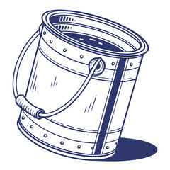 Vintage metal bucket illustration © Rabbi