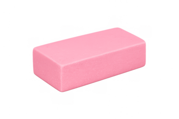 Pink rubber eraser school supply correcting mistakes