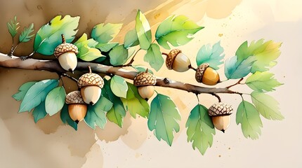 watercolor painting of a tree