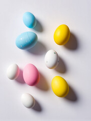 Happy Easter greeting card with spring Easter background