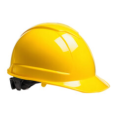 Fototapeta premium Yellow Hard Hat Safety Helmet Isolated construction isolated on a transparent background