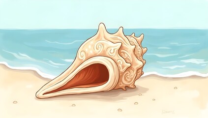sea shell on the beach