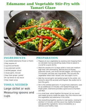 Delicious Edamame and Vegetable Stir-Fry Recipe with Tamari Glaze for Healthy Meals