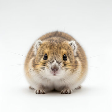 Steppe Lemming Rodent Mammal Isolated on White