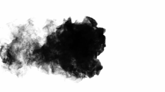 Black ink sliding from left to right on white background (4K_24fps)