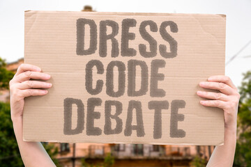 "Dress Code Debate" Uniform policies reduce judgment. UNIFORM. RULE. DRESS. CODE. POLICY.