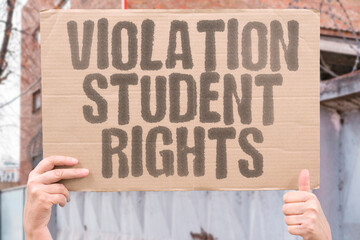"Violation Student Rights" Harassment infringes on educational entitlements. RIGHT. LAW. BREAK. LEGAL. ABUSE.
