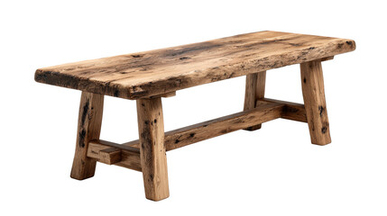 Rustic Wooden Bench with Distressed Finish