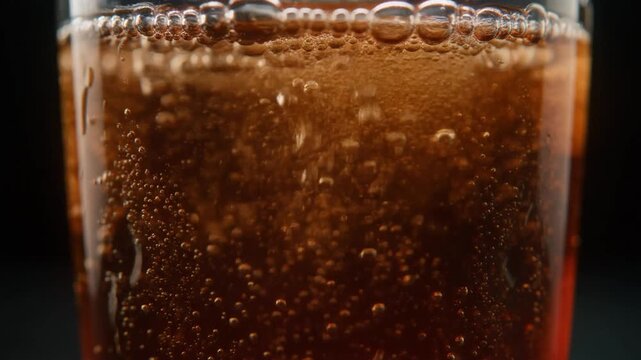 Sparkling Soda Burst With Rising Carbonation Bubbles