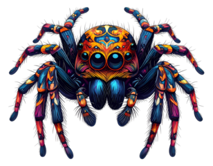  Stylish Elegant Spider in Vivid Colors for Creative Design
