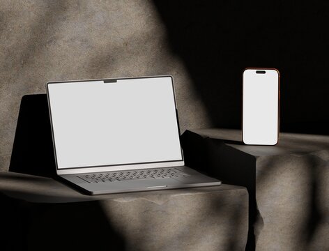 Responsive Web Design and website Mockup, Devices Mock up, Smartphone desktop tablet laptop template Mockup