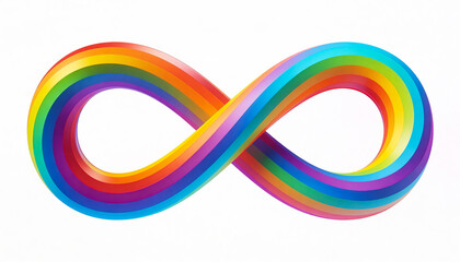rainbow infinity symbol representing neurodiversity for world autism awareness month or autistic pride day