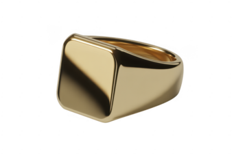 Gold ring jewelry luxury shiny isolated on a transparent background