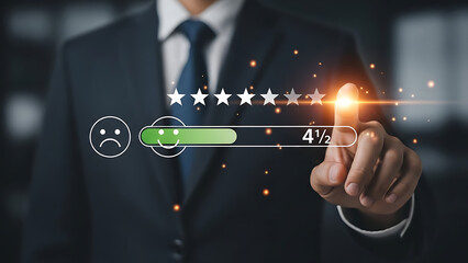 Businessman hand pressing digital virtual button on a global network touchscreen to connect social media and internet technology concepts