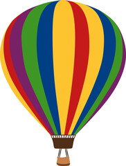 Fototapeta premium Colourfulhot air balloons - png, isolated, transparent background
