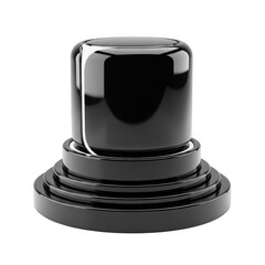 Modern black circular device on base