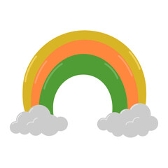 Isolated colored rainbow on a white background.