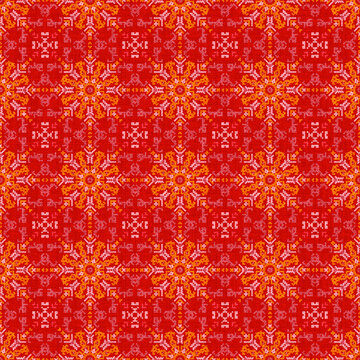 Luxury maroon and gold ethnic embroidery seamless pattern. Traditional royal folk motifs on fabric texture for high-end textile, saree, upholstery, and bohemian decor. Intricate ornate design.