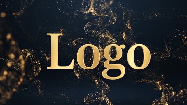 E-commerce branding concept with logo placeholder and animated elements