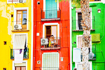 Picturesque and colorful town of Villajoyosa on the shores of the Costa Blanca in Alicante, Valencian Community, Spain