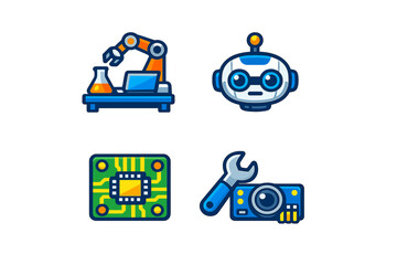 Robotics and Technology Icons Set