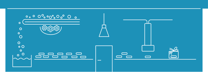 factory for the production of culinary cakes and sweets, production conveyor