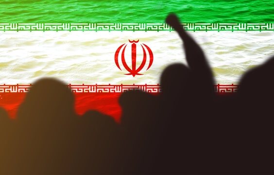 2026 iran protests. Protests in Iran 2026. Mass riots, overthrow of the regime in Iran. War. Abstract banner with flag