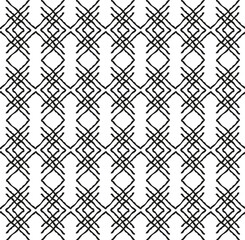 Geometric seamless pattern of lines and rectangles in black on a white background
