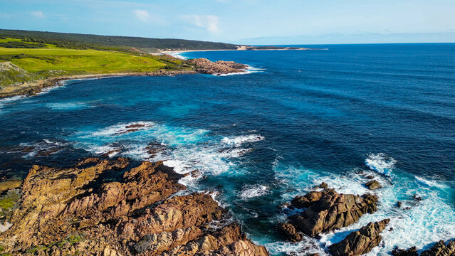 Aerial view of Canal Rocks coastline, Yellingup, Margaret River Region