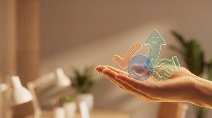 Empowering business decisions with growth indicators office environment digital graphics modern design close-up viewpoint