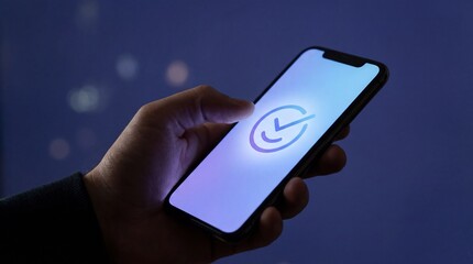 User interacting with mobile app on smartphone modern urban setting technology focus digital environment close-up perspective