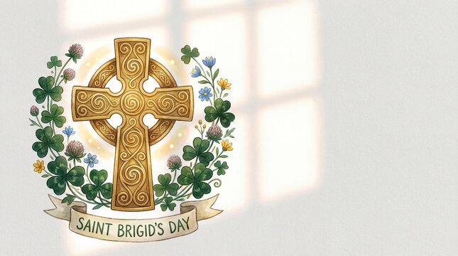Celebrating saint brigid's day celtic heritage digital artwork bright environment artistic viewpoint cultural significance