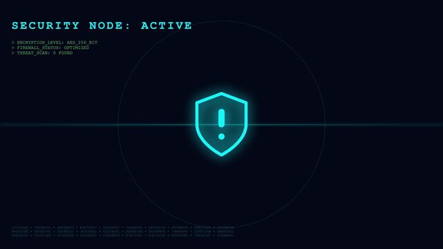 Cybersecurity Dashboard | Active Firewall & Encryption HUD Animation Loop.