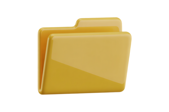 Yellow folder icon - Powered by Adobe