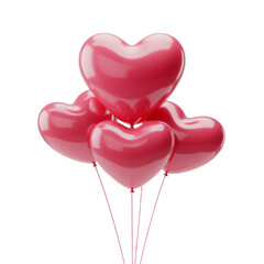 &ldquo;3D Pink Heart Balloons for Love and Celebration&rdquo;




