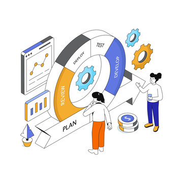 Modern design illustration of agile development 